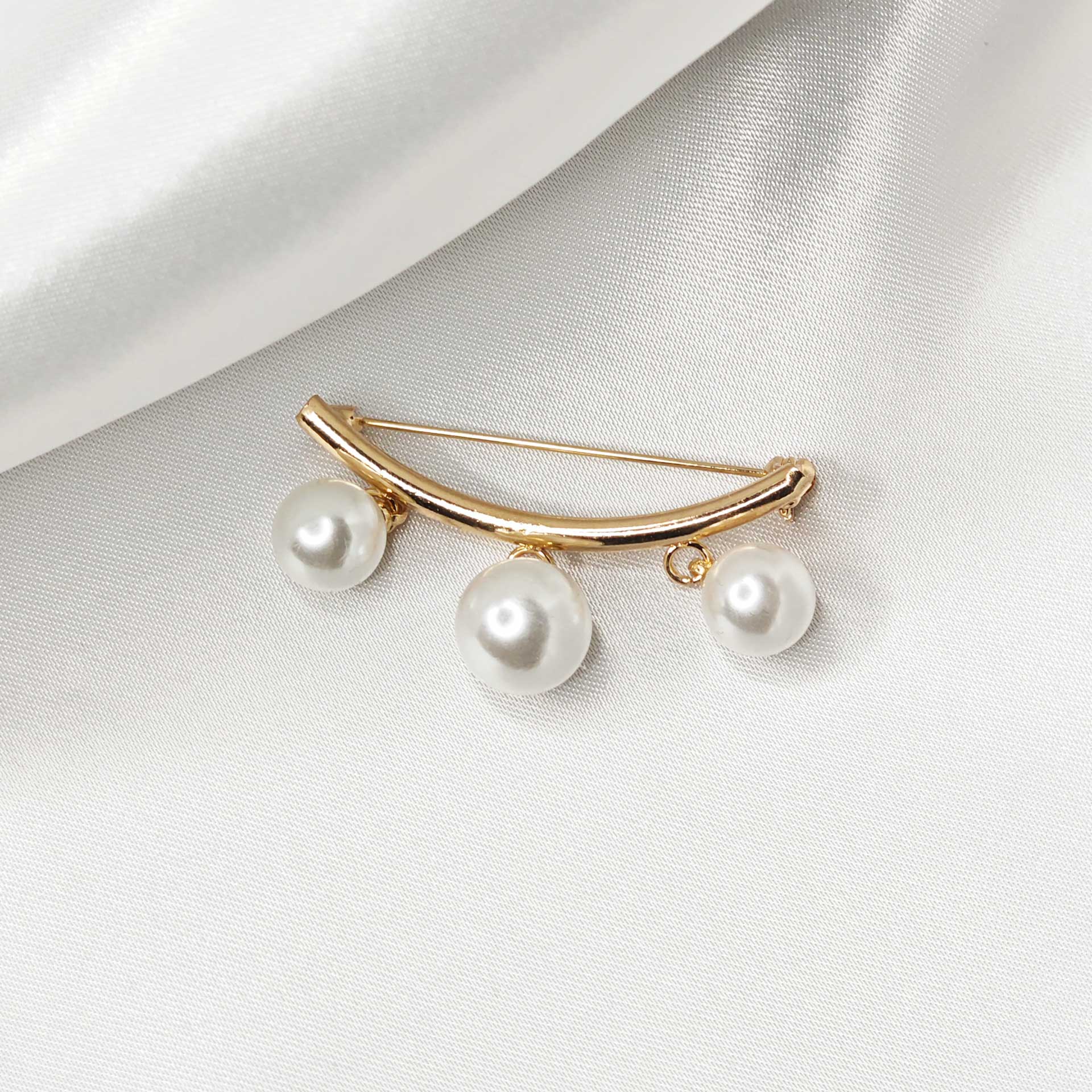 photo de la broche barrette de perles