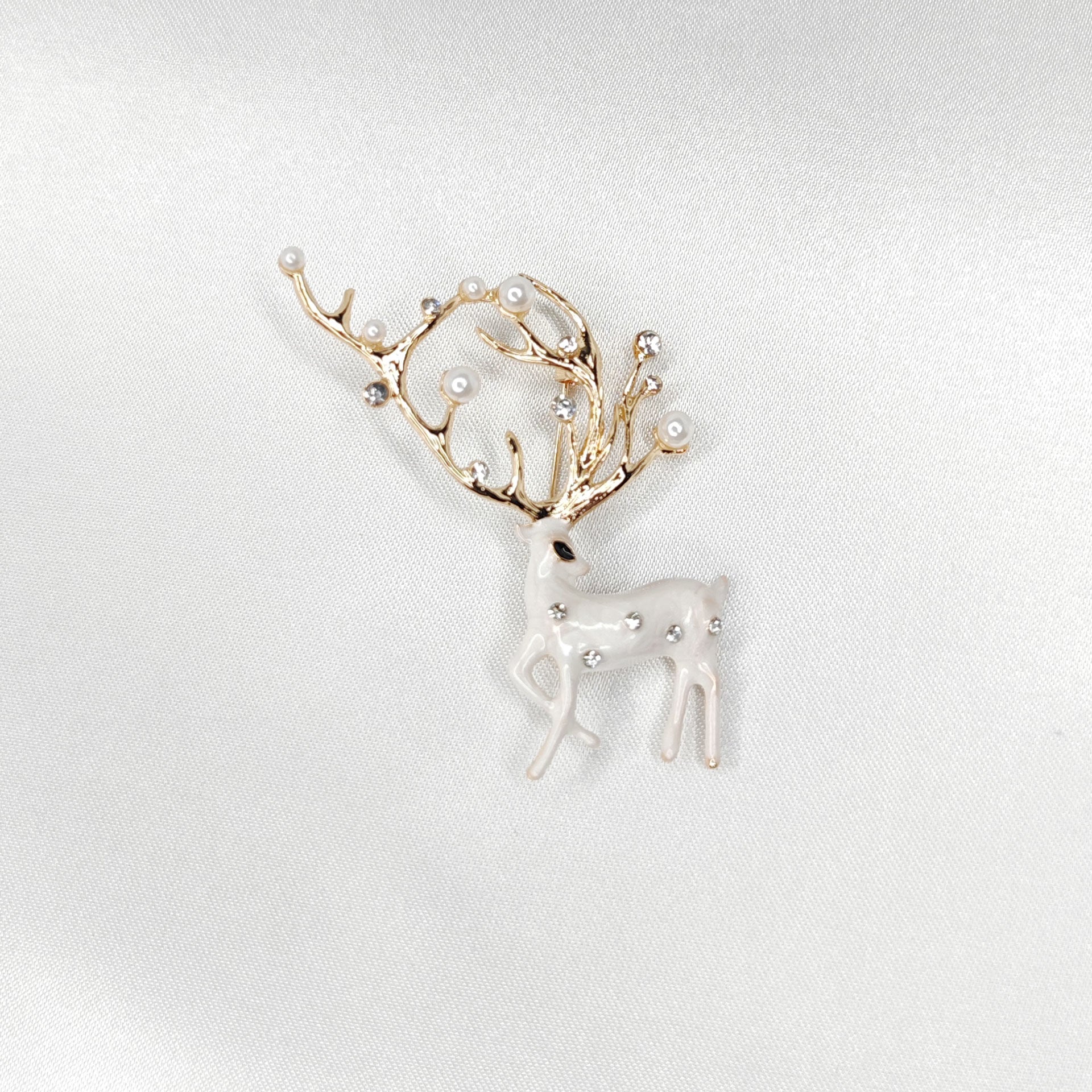 Brosche Goldenes Tier Hirsch