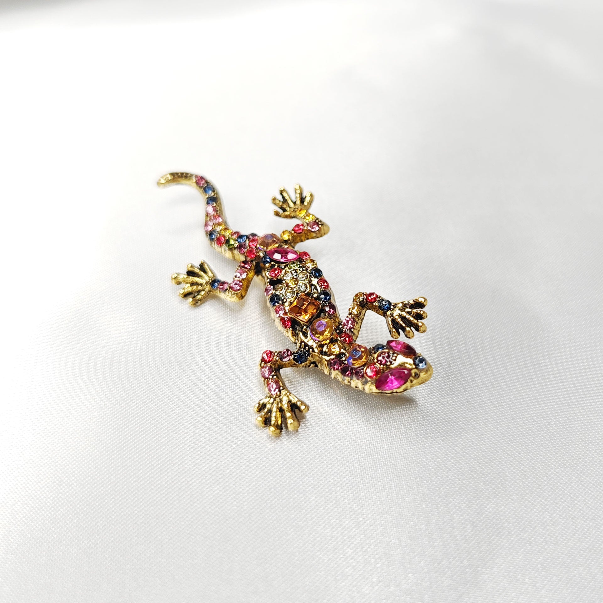 Broche bijou lézard multicolore photo 4