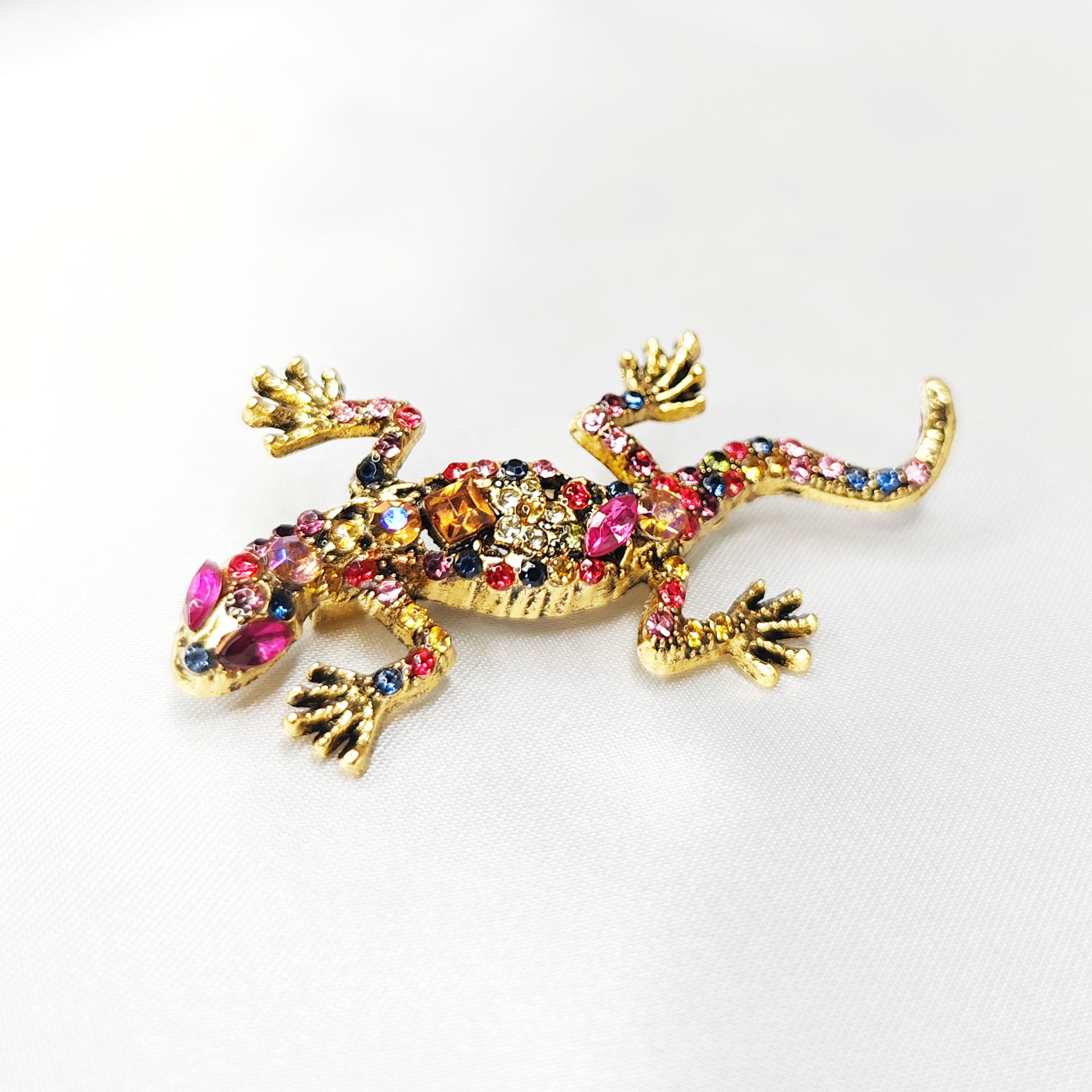 Broche bijou lézard multicolore photo 7