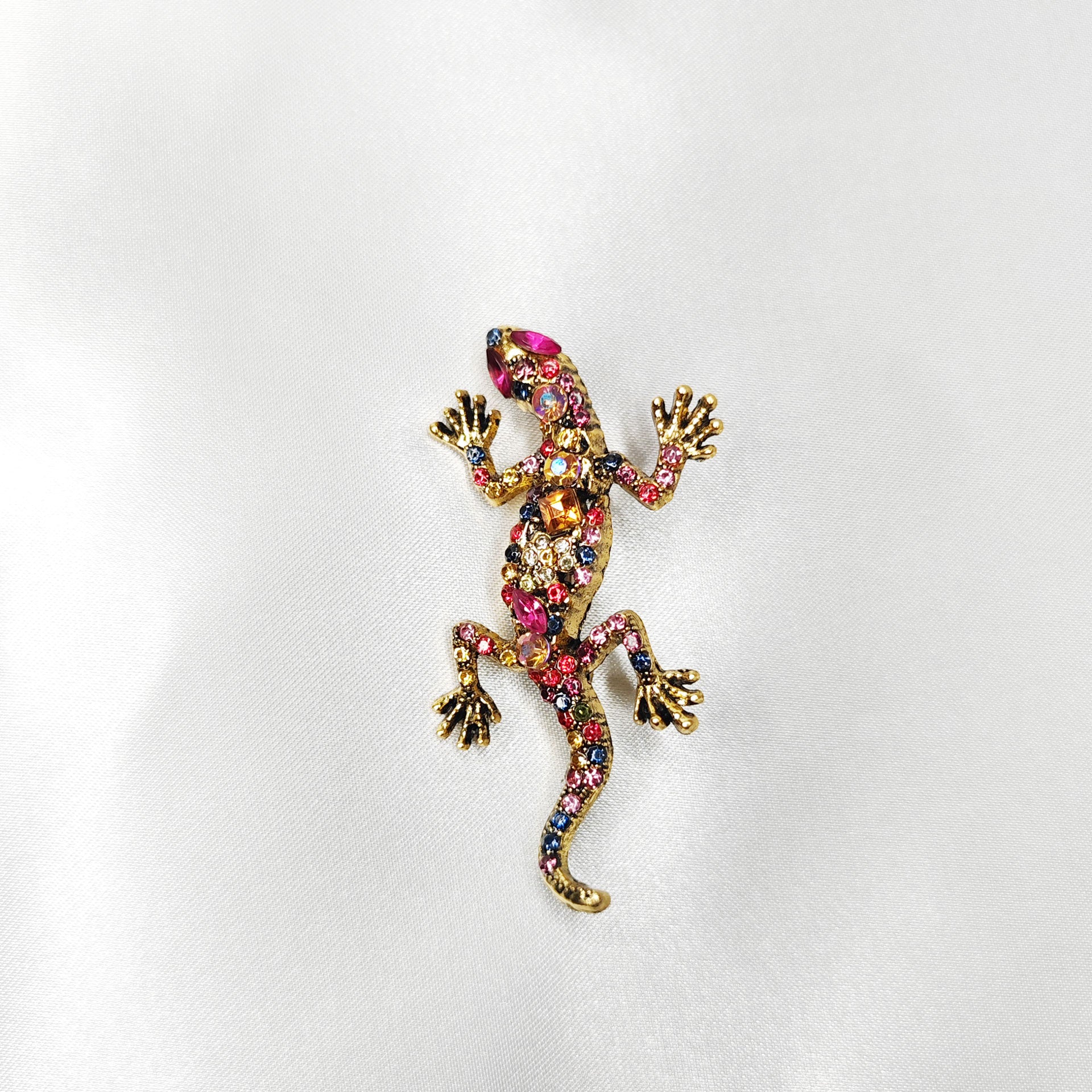 Broche bijou lézard multicolore photo 8