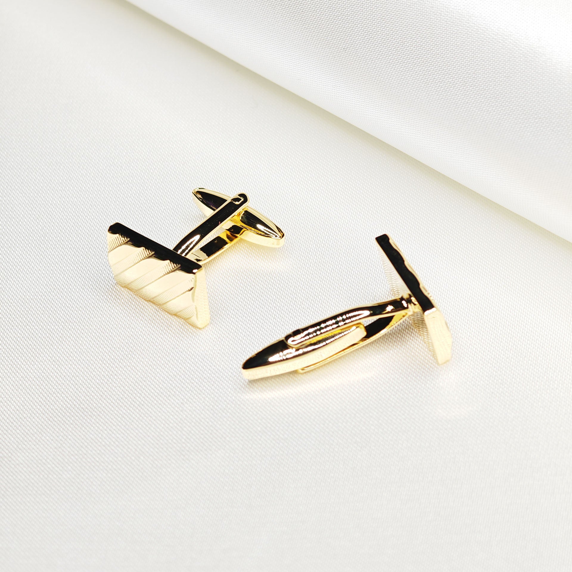 Boutons de manchette rectangle gris | Café Coton