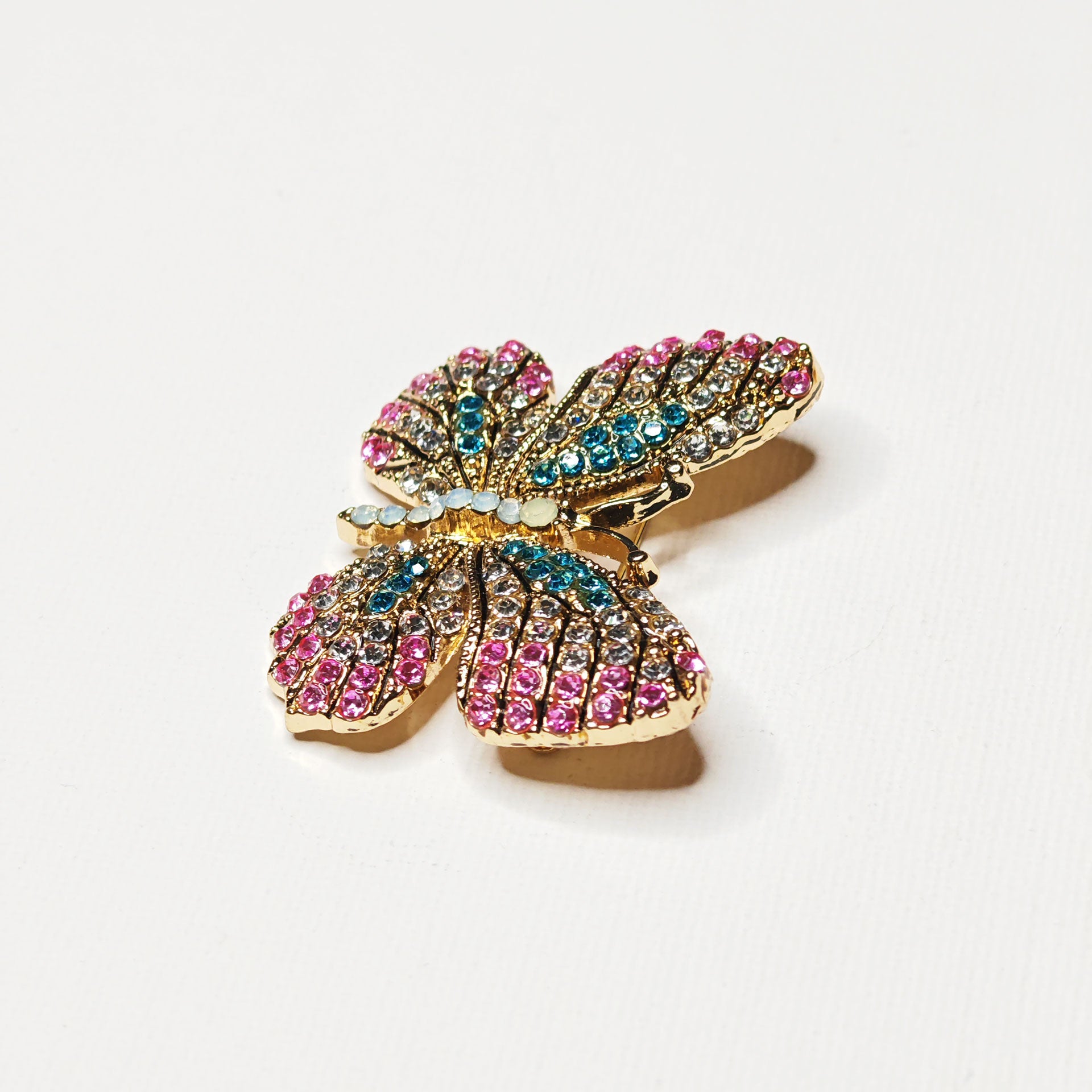Broche bijou papillon multicolore