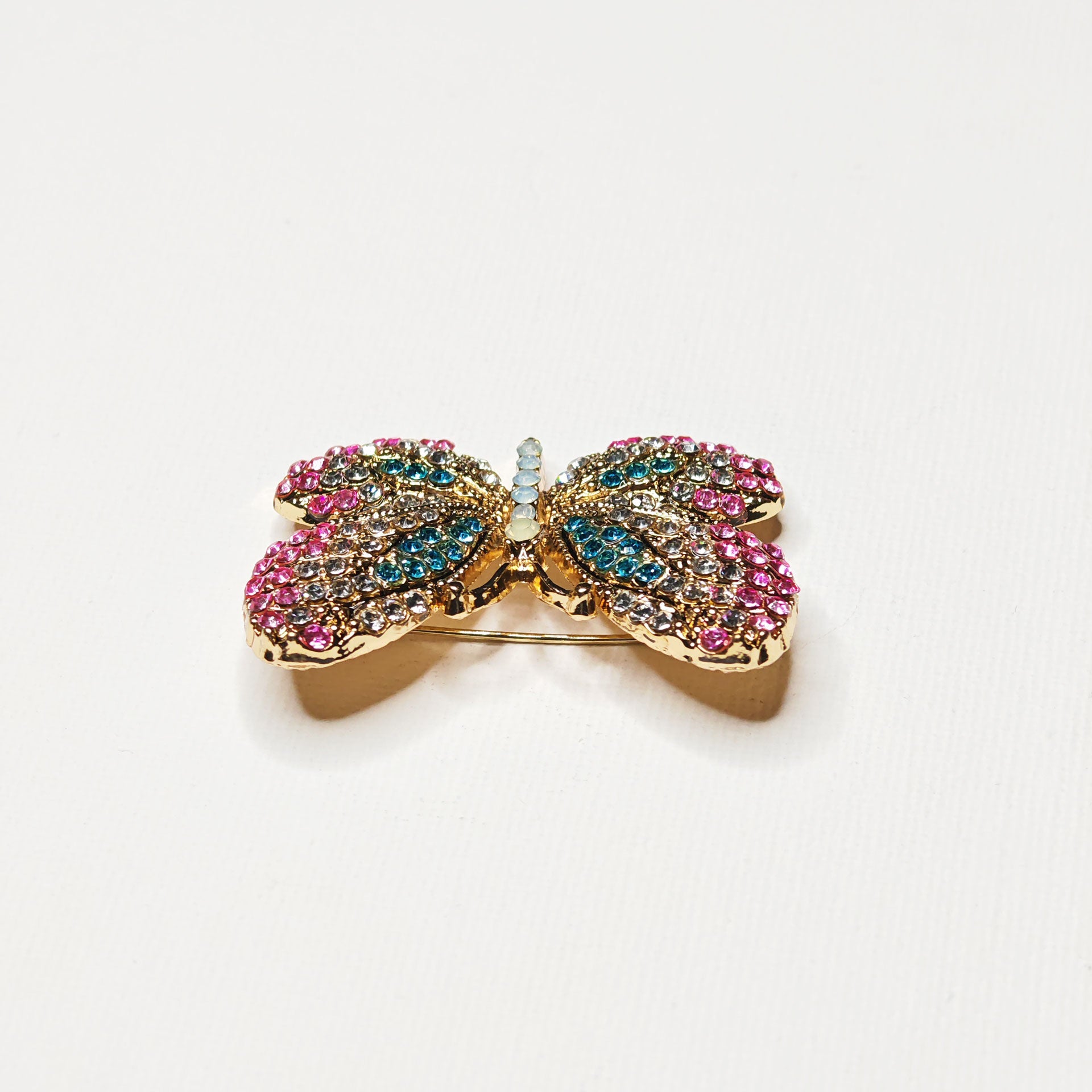 Broche bijou papillon multicolore
