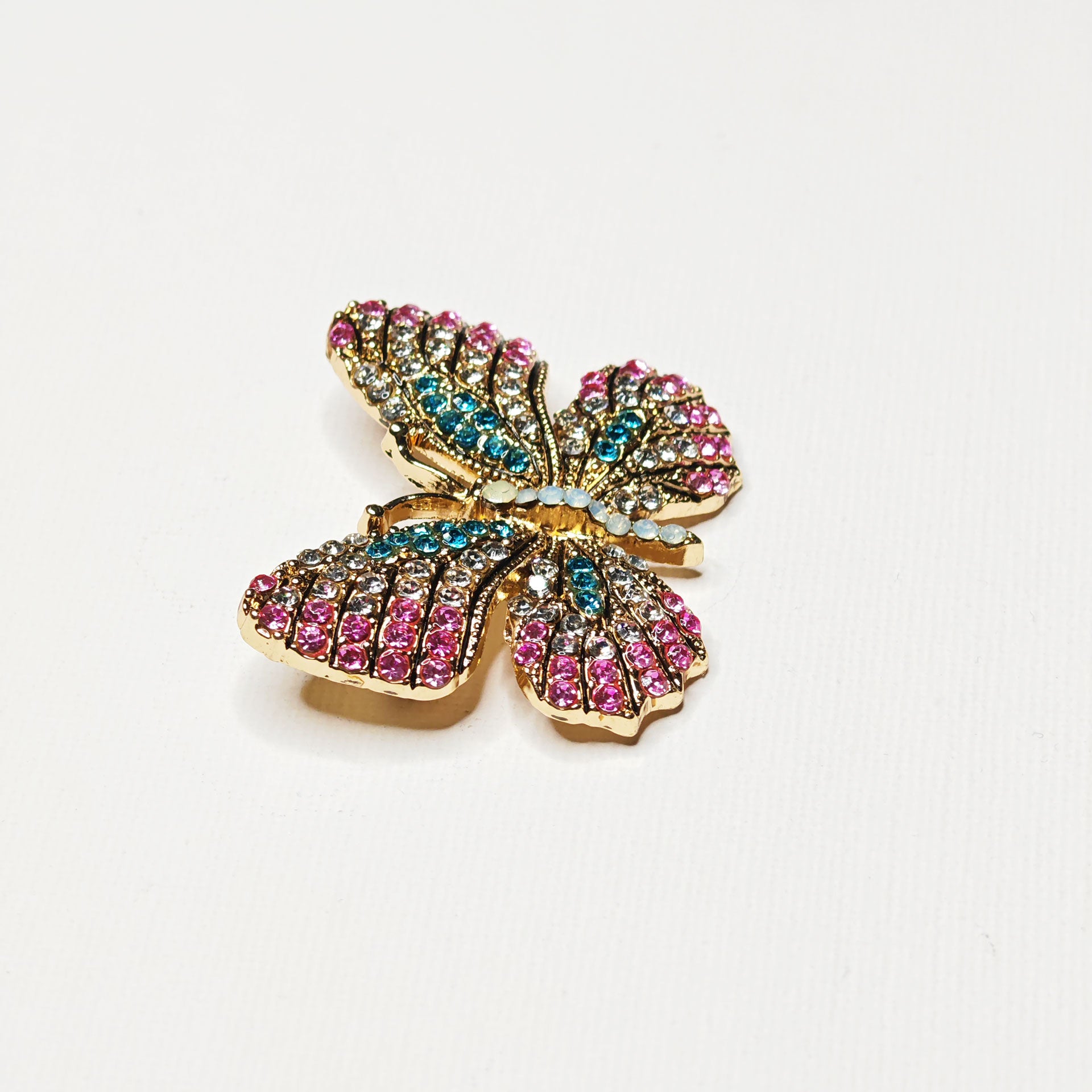 Broche bijou papillon multicolore