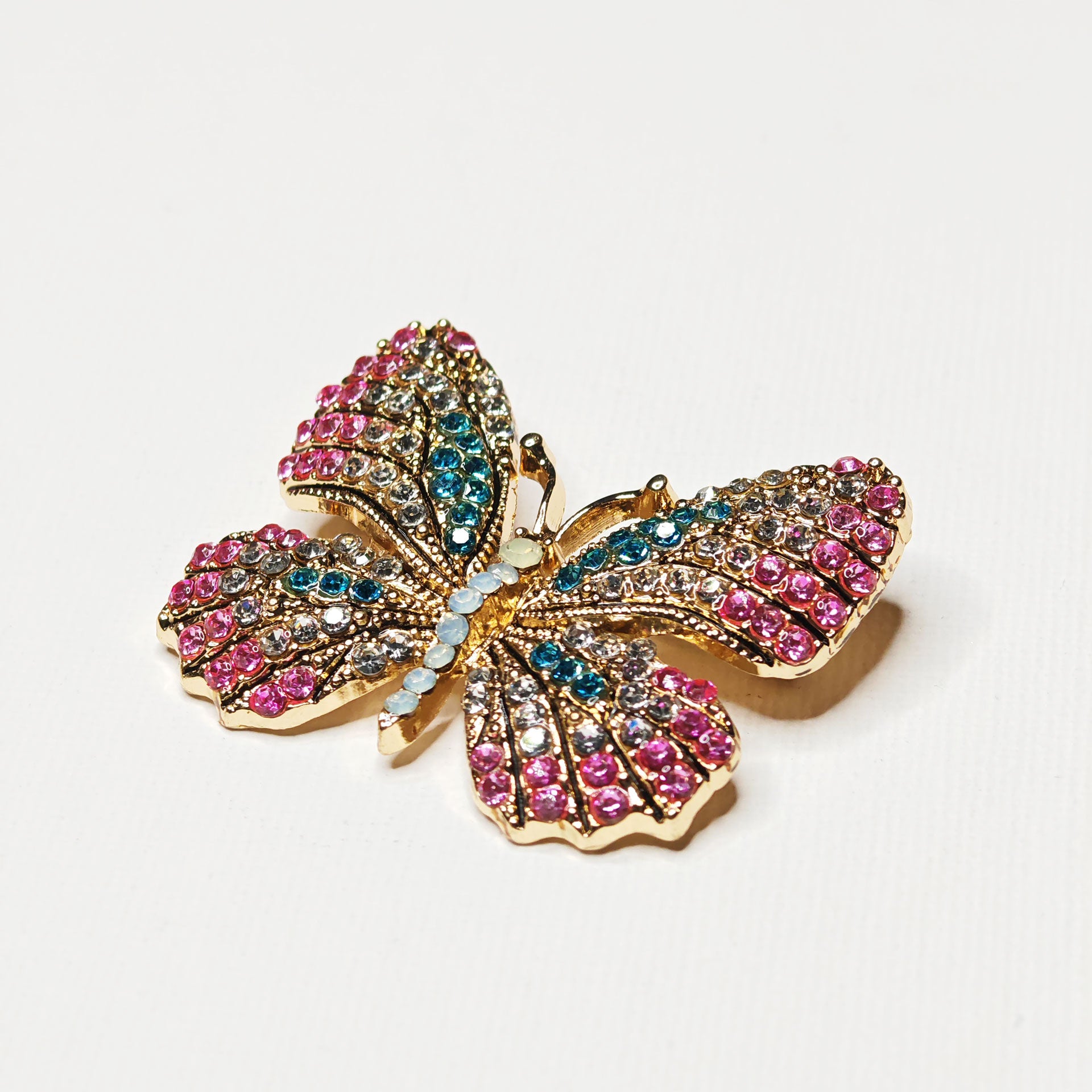 Broche bijou papillon multicolore