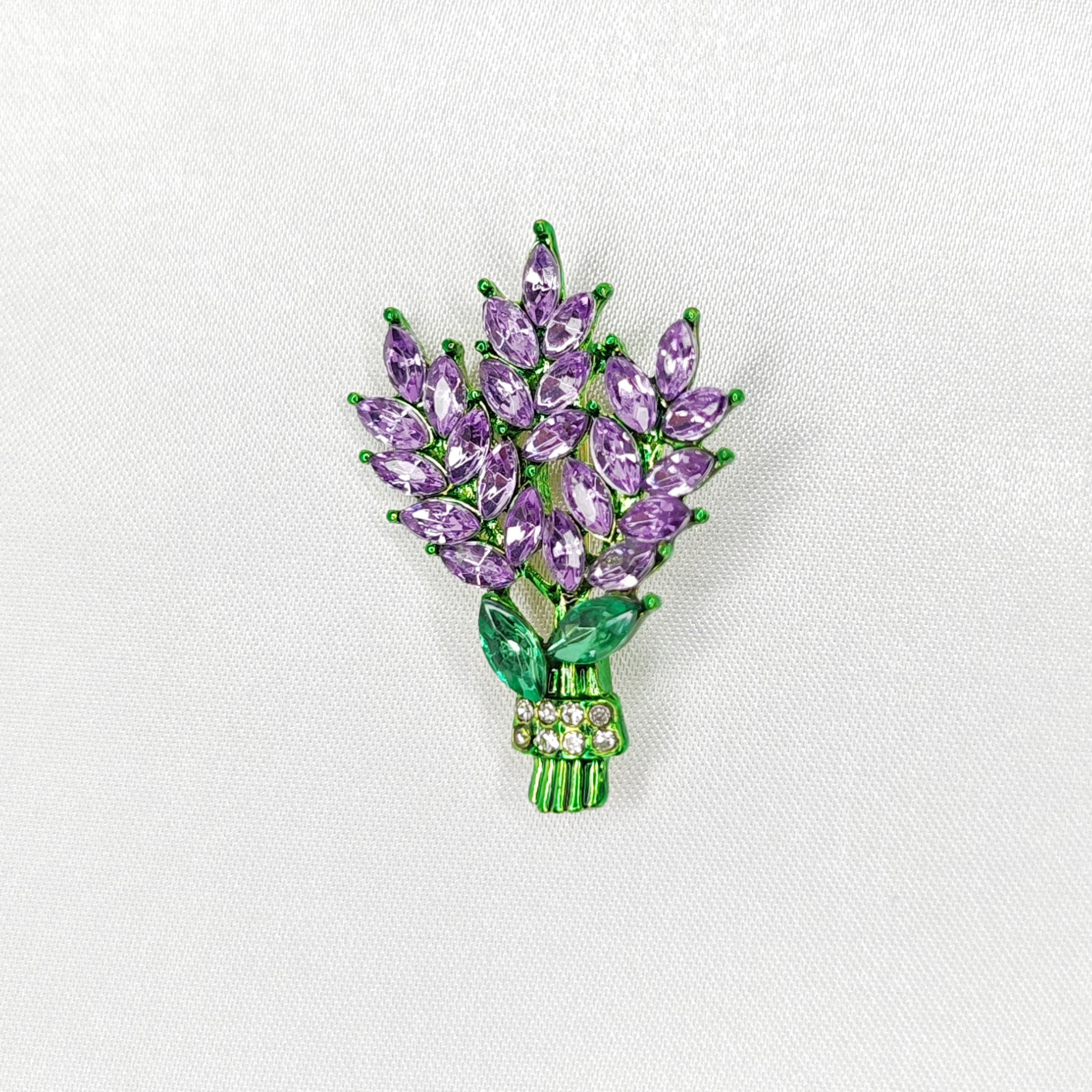 Broche bijou fleur bouquet de lavande