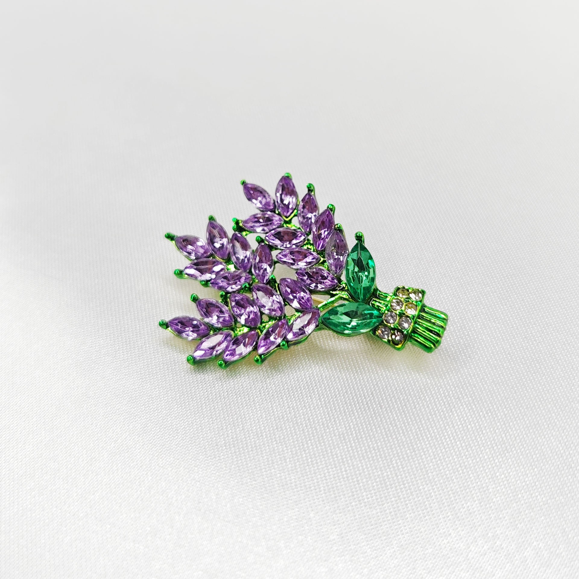 Broche bijou fleur bouquet de lavande