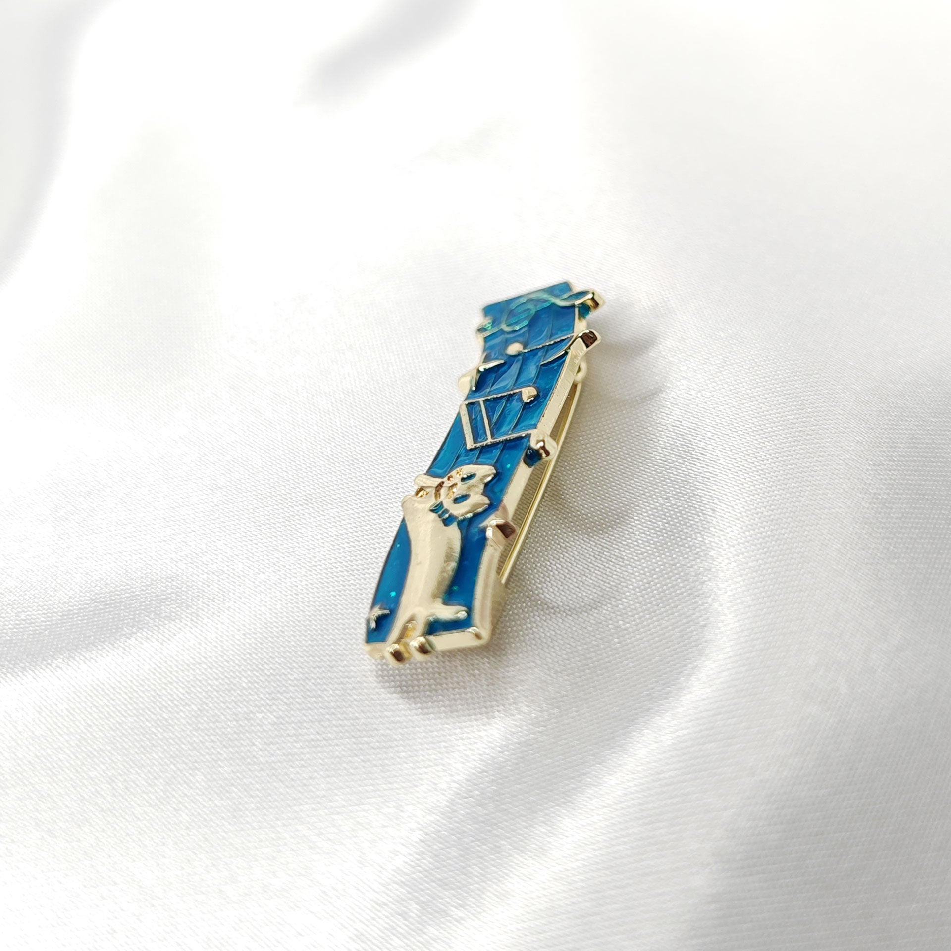 Broche bijou chat partition musique