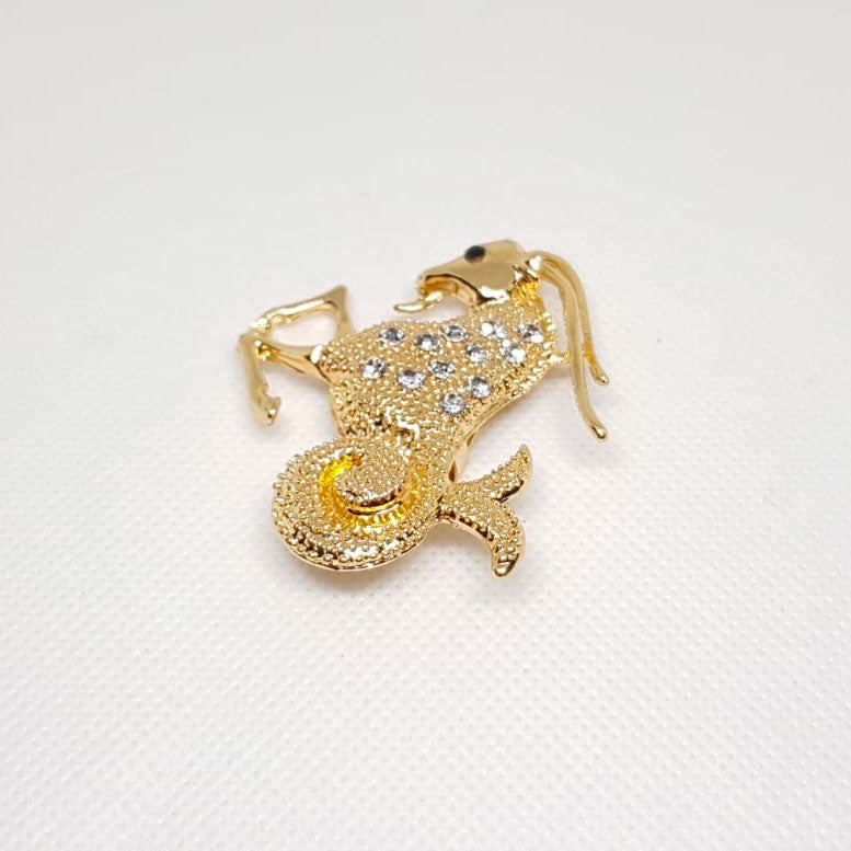 Broche Doree Zodiaque Capricorne Horoscope