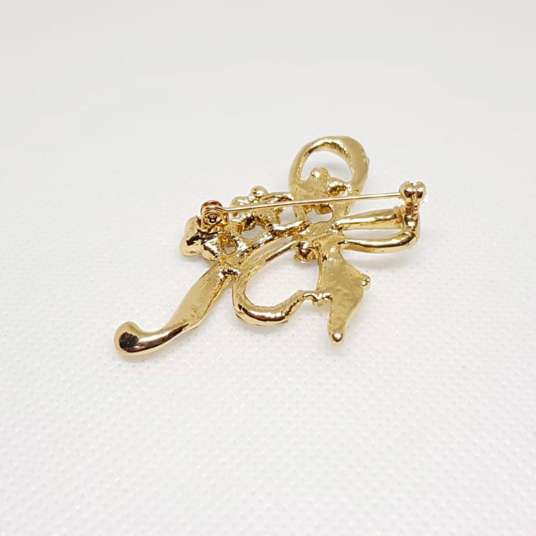 Golden Wedding Brooch Diamond Knot