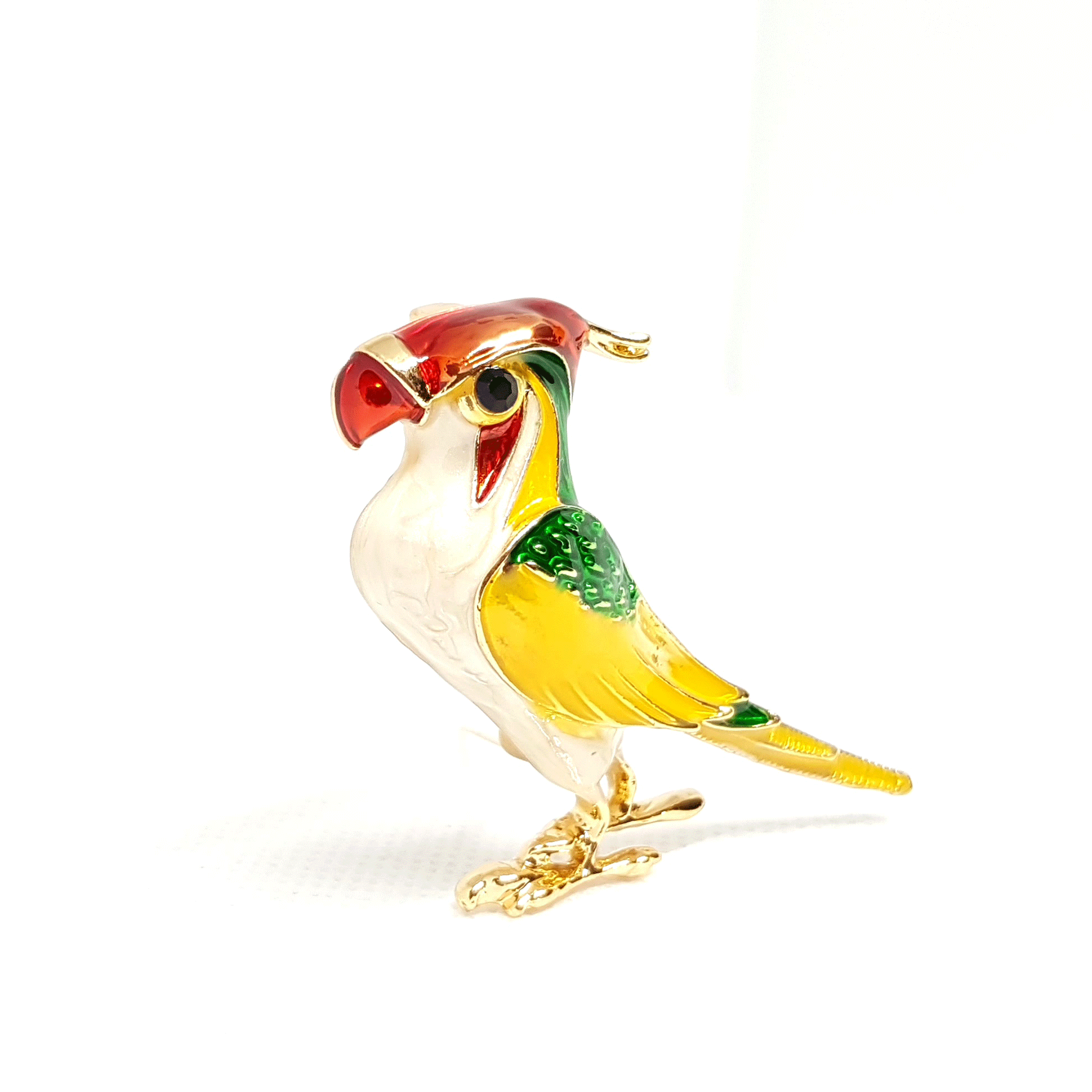 Broche bijou oiseau perroquet perruche