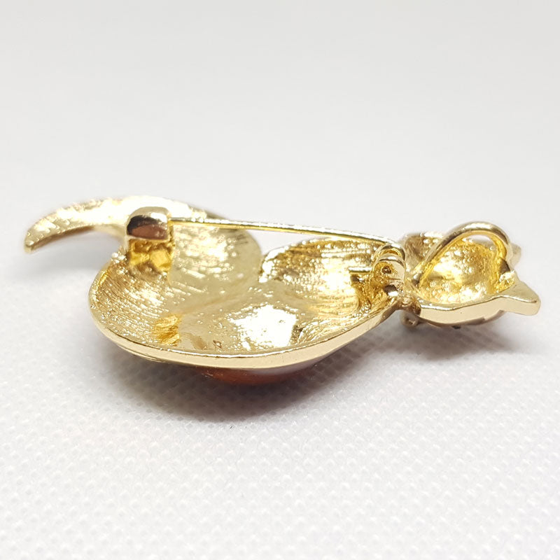 Broche Renard vue de dessous.