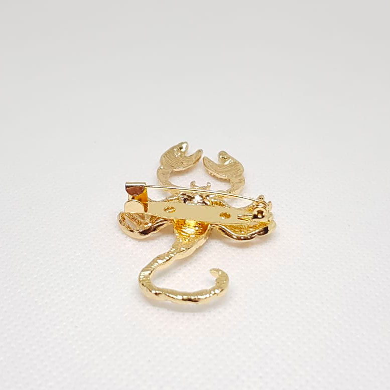 Broche Doree Zodiaque Scorpion Horoscope