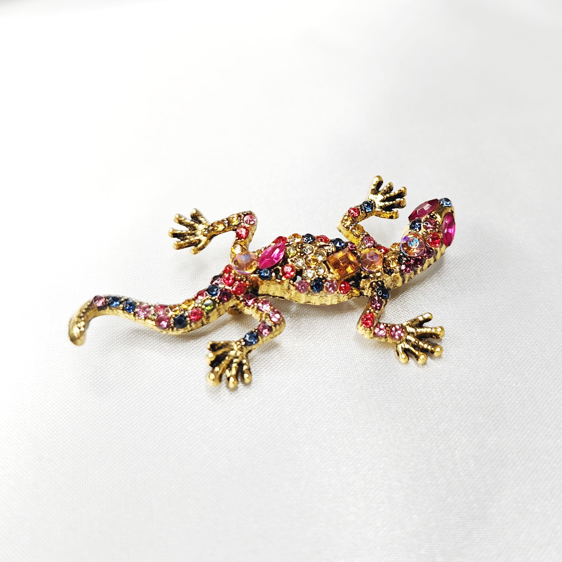 Broche bijou lézard multicolore photo 5