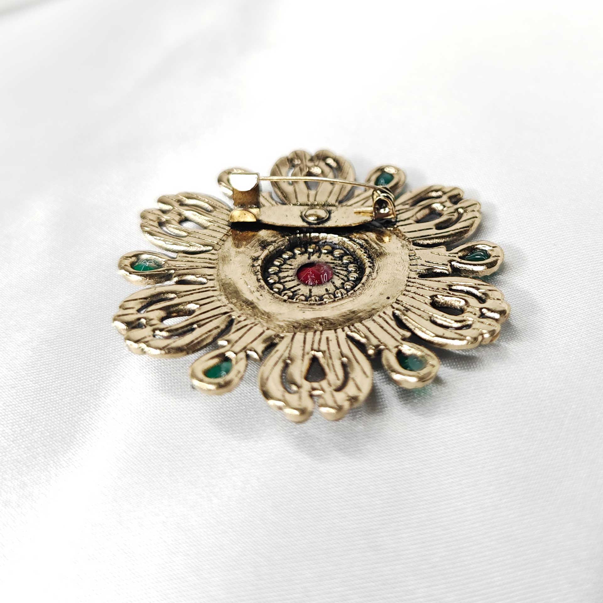 Broche bijou baroque impérial fleur azur