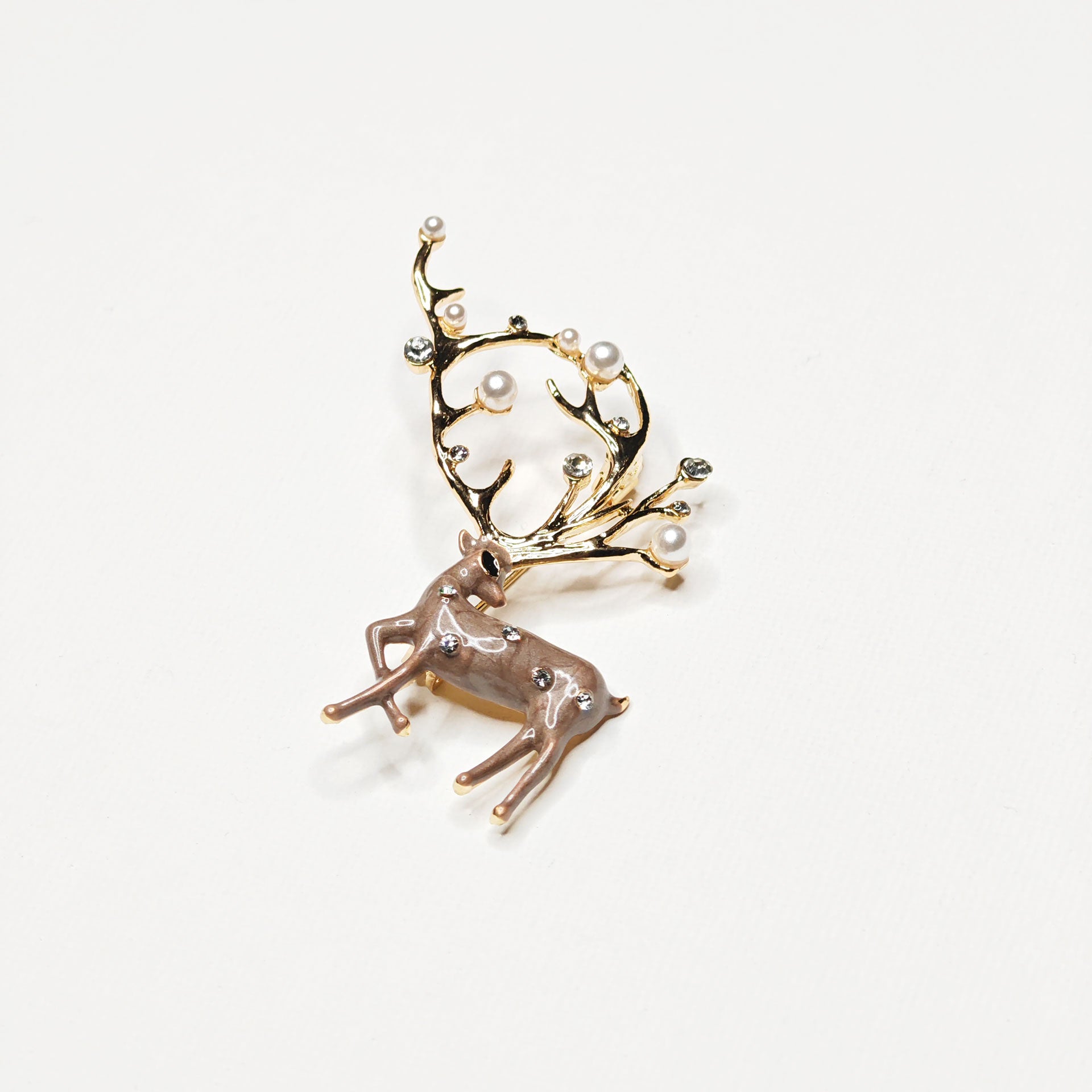 Broche Doree Animal Cerf