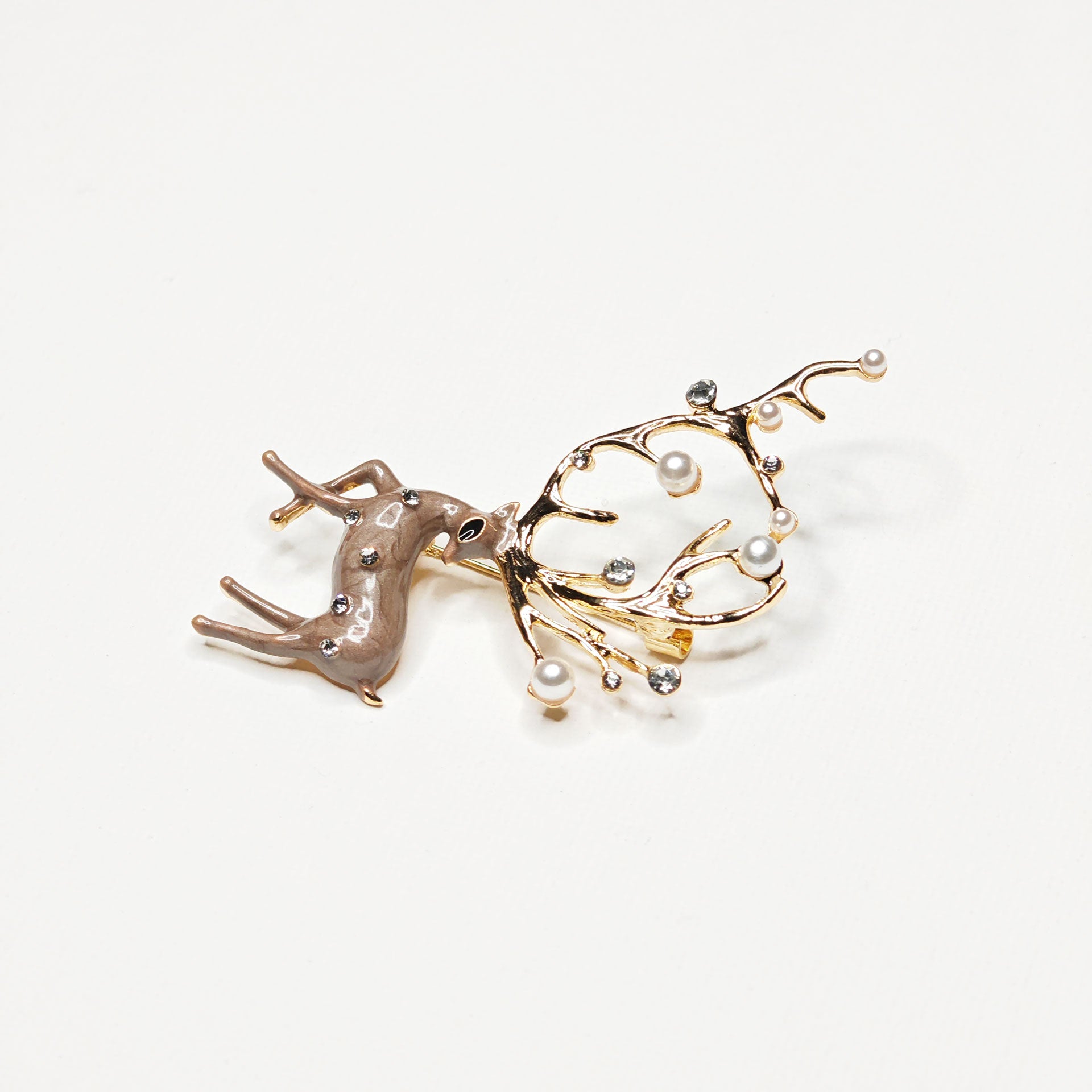 Broche Doree Animal Cerf