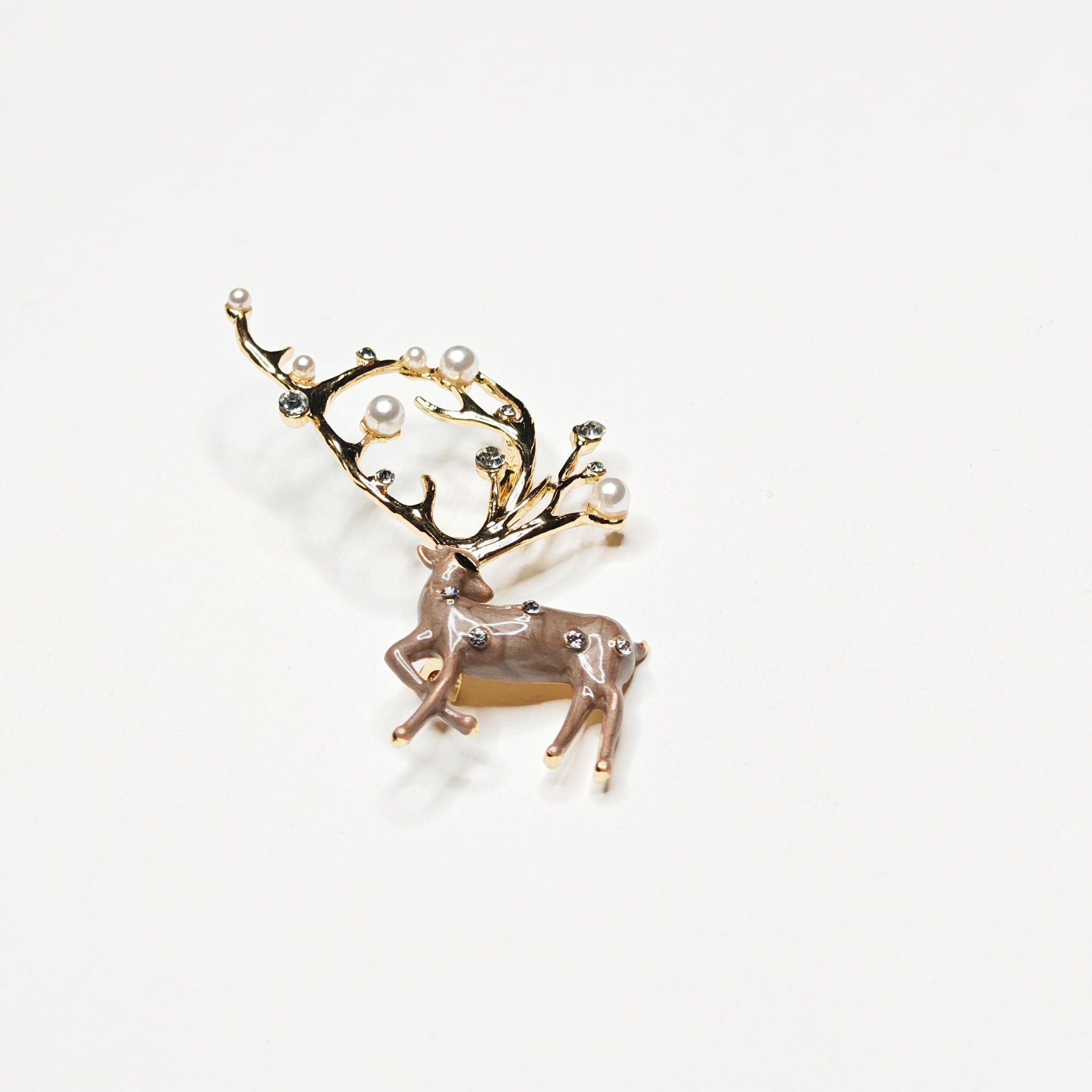 Brooch Golden Animal Deer