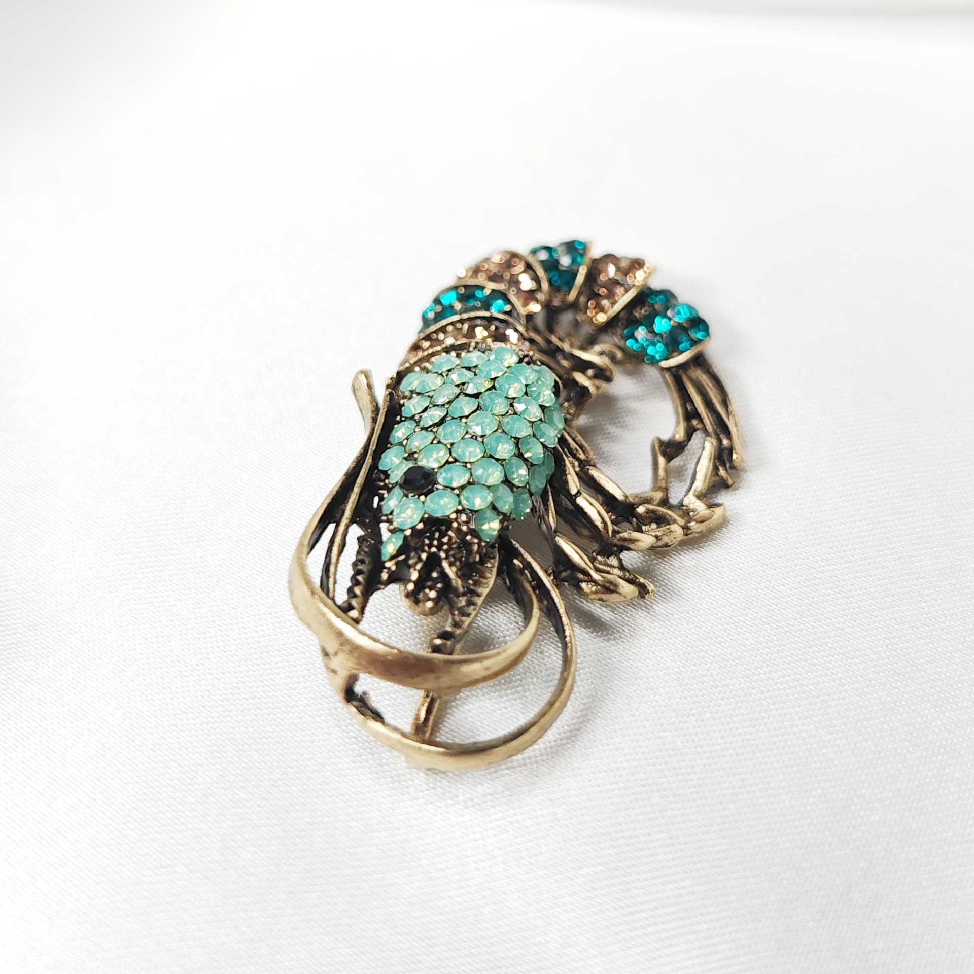 Photo 4 de la Broche crevette bleue