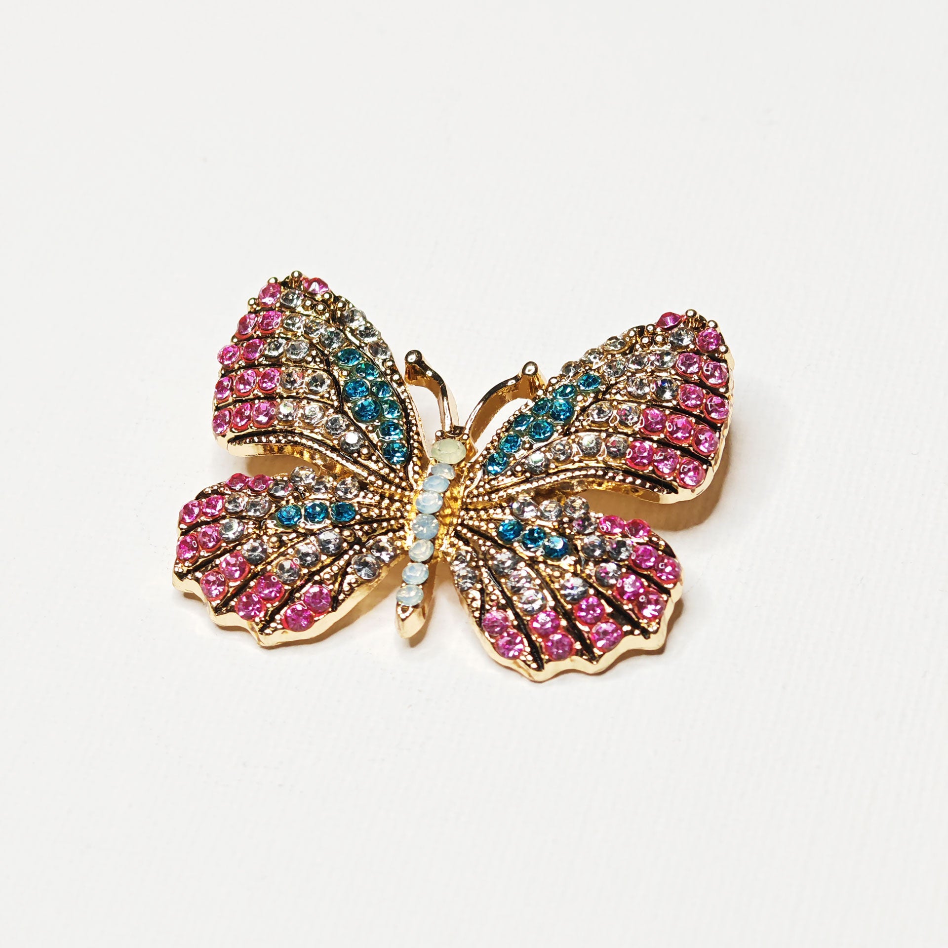 Broche bijou papillon multicolore