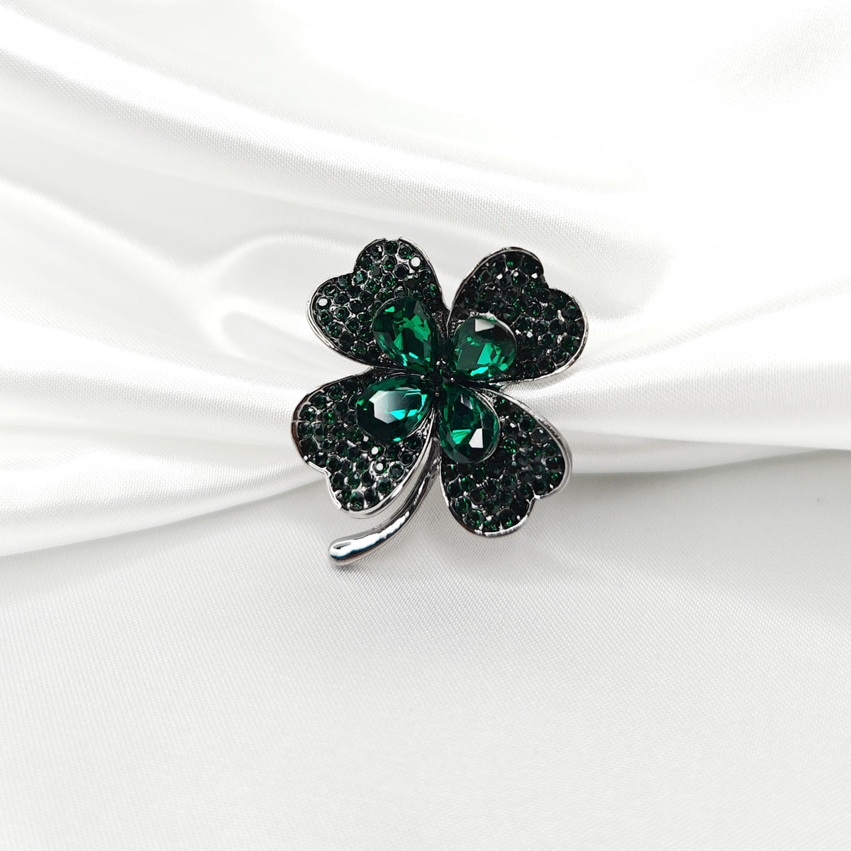 Broche Trèfle à Quatre Feuilles - Modèle 129-6/A11-25 - Bijou Porte-bonheur Occasion
