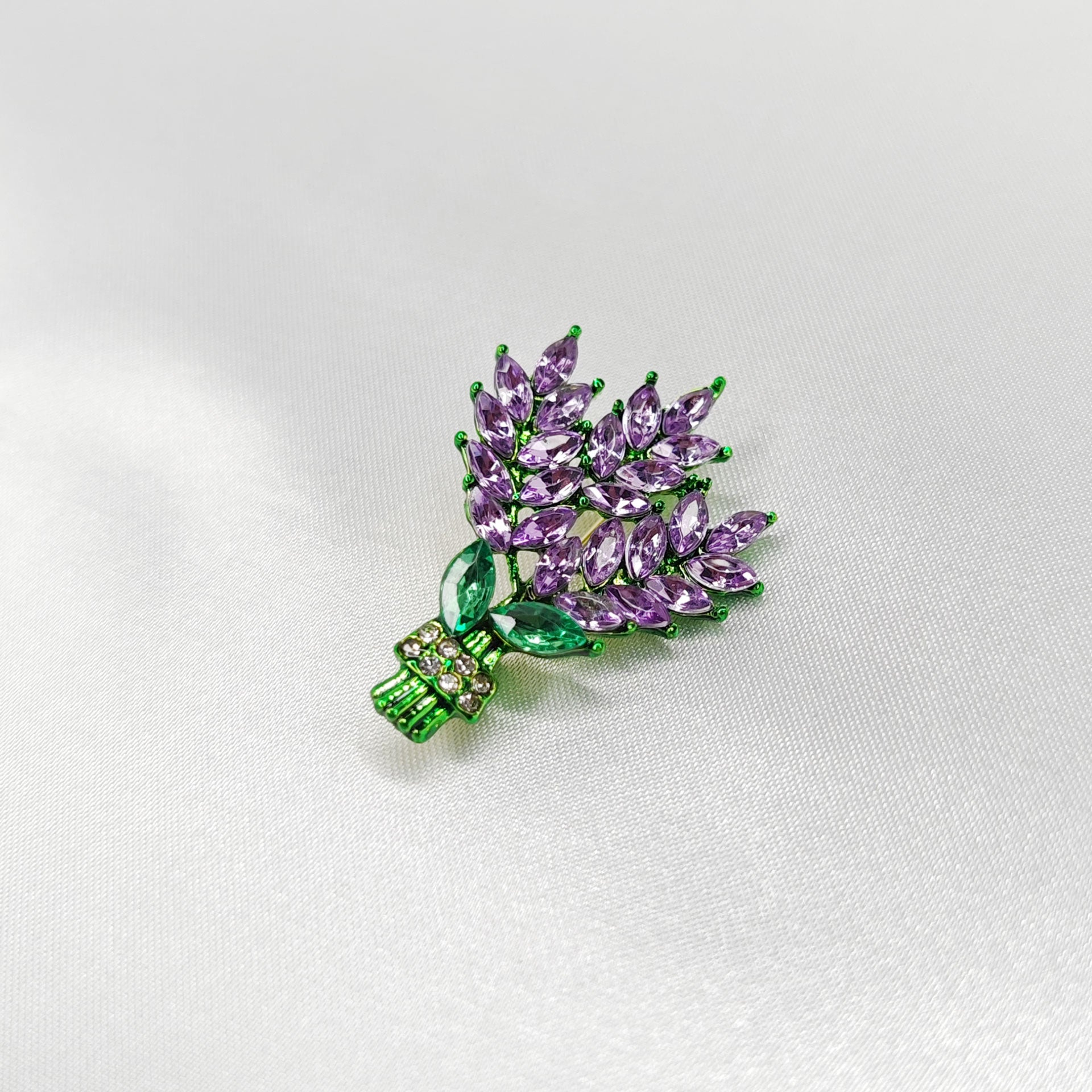 Broche bijou fleur bouquet de lavande