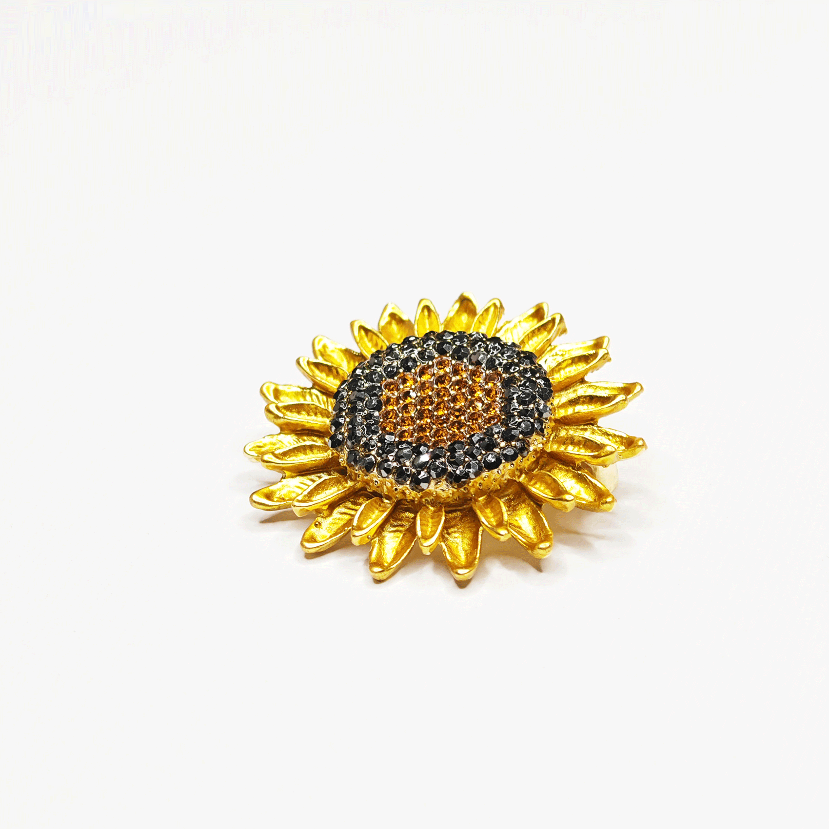 Broche fleur de tournesol