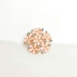 Broche fleur sakura cristal opale