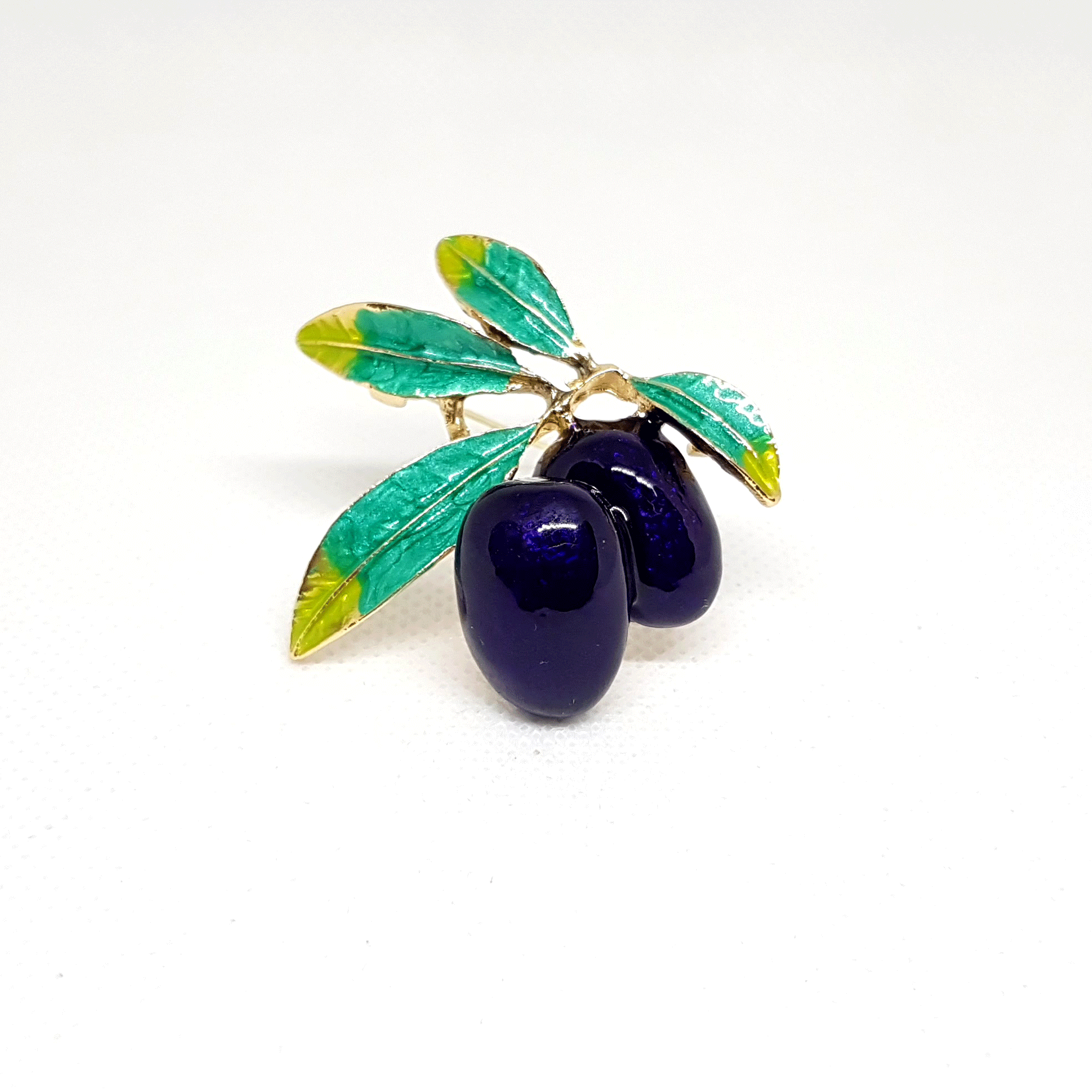 Broche bijou fruit Olives