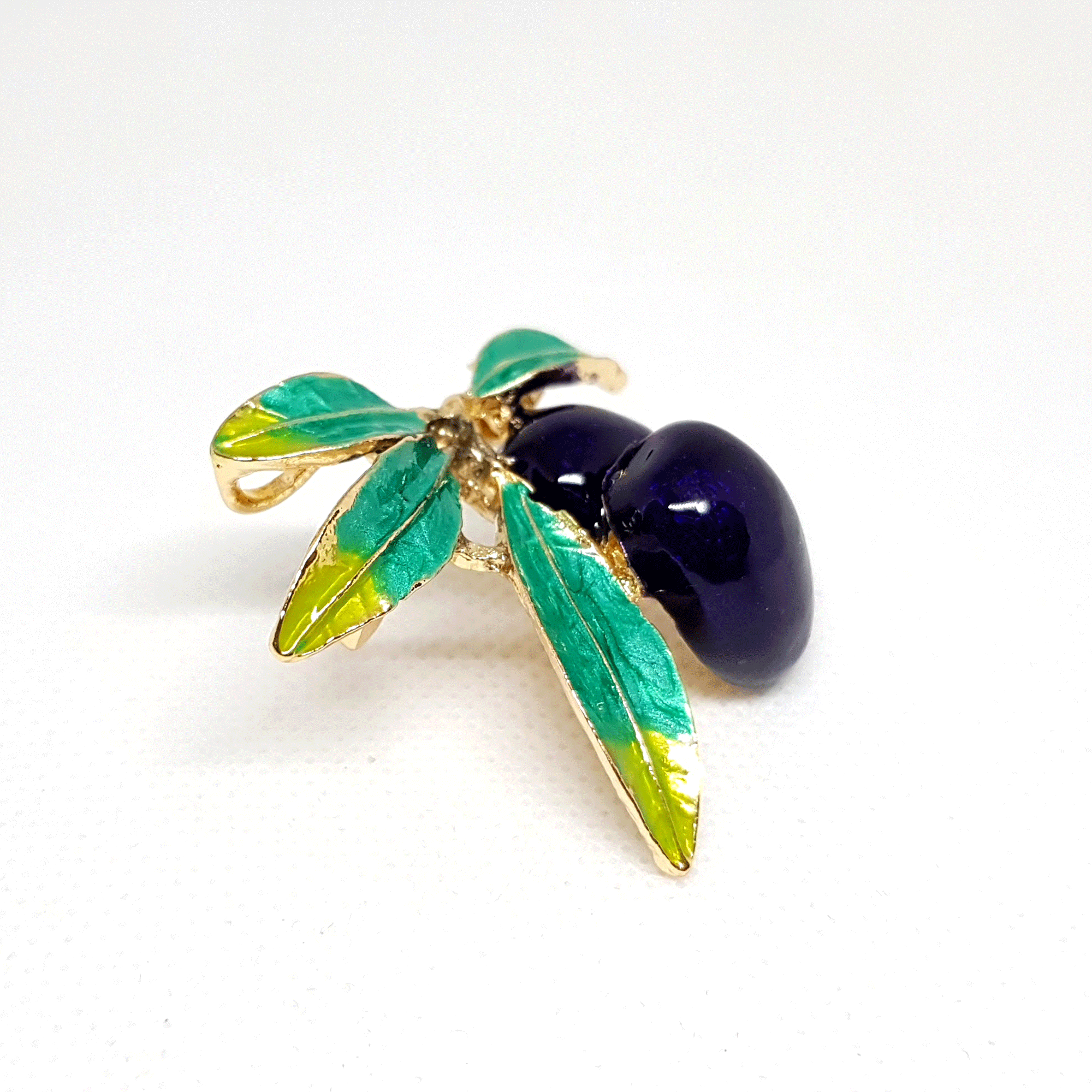 Broche bijou fruit Olives