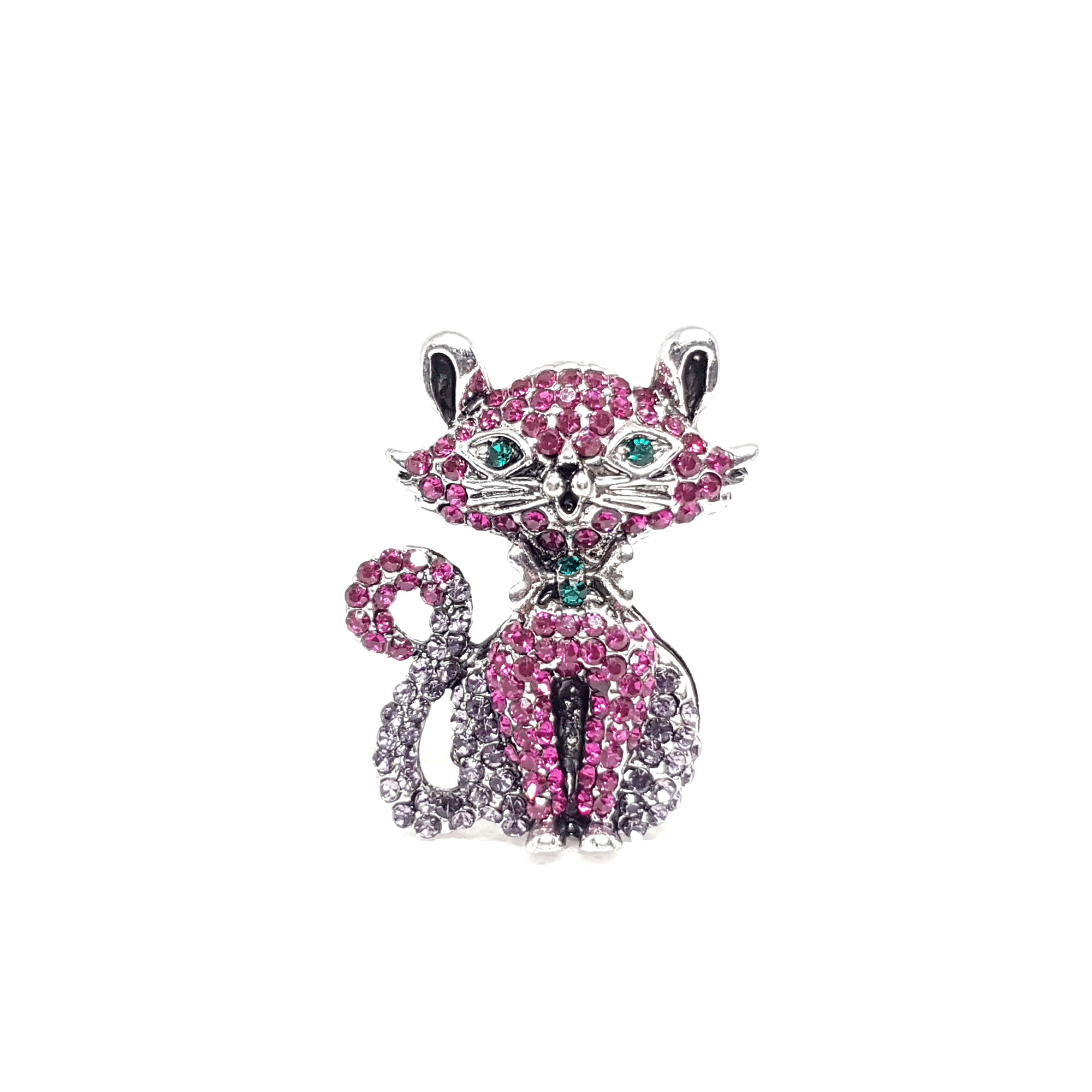 Broche bijou chat rose