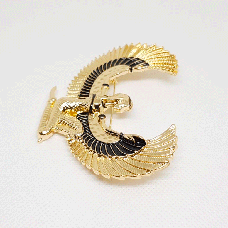 Golden Brooch Character Egyptian Goddess Osiris