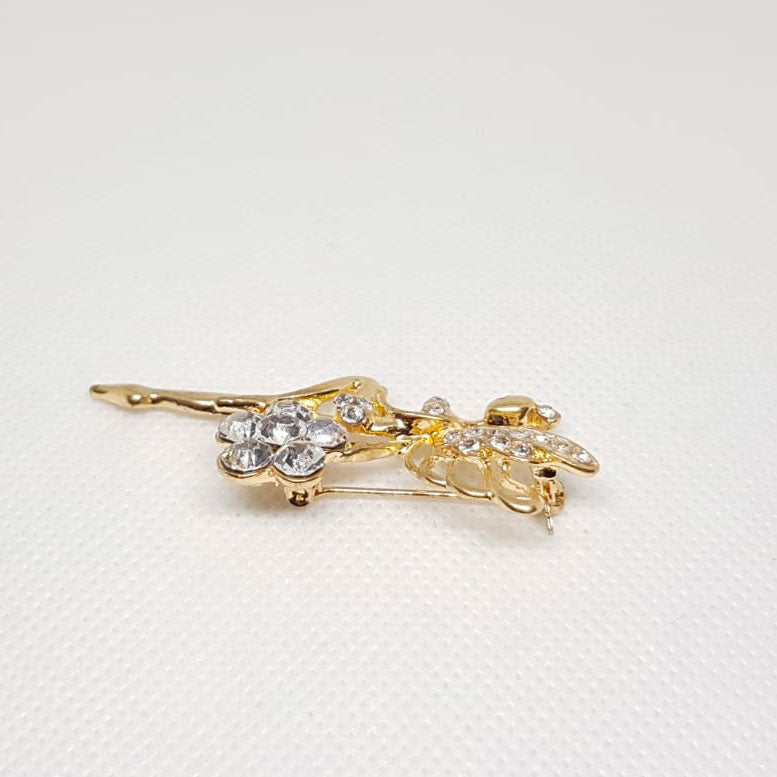 Crystal Fee Character Golden Brooch