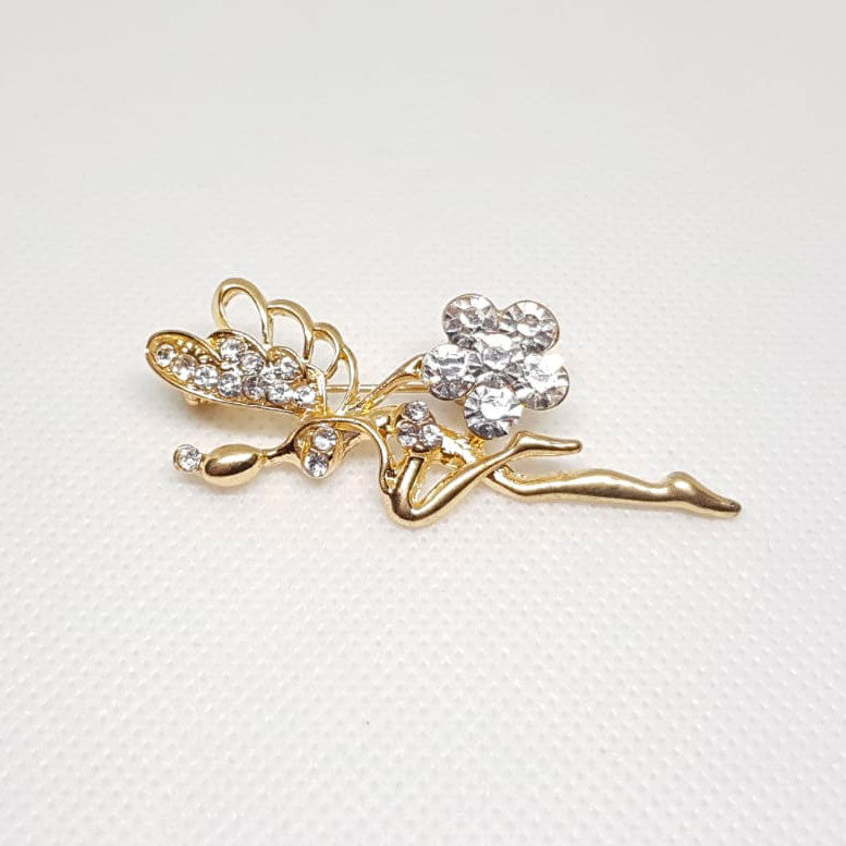 Crystal Fee Character Golden Brooch