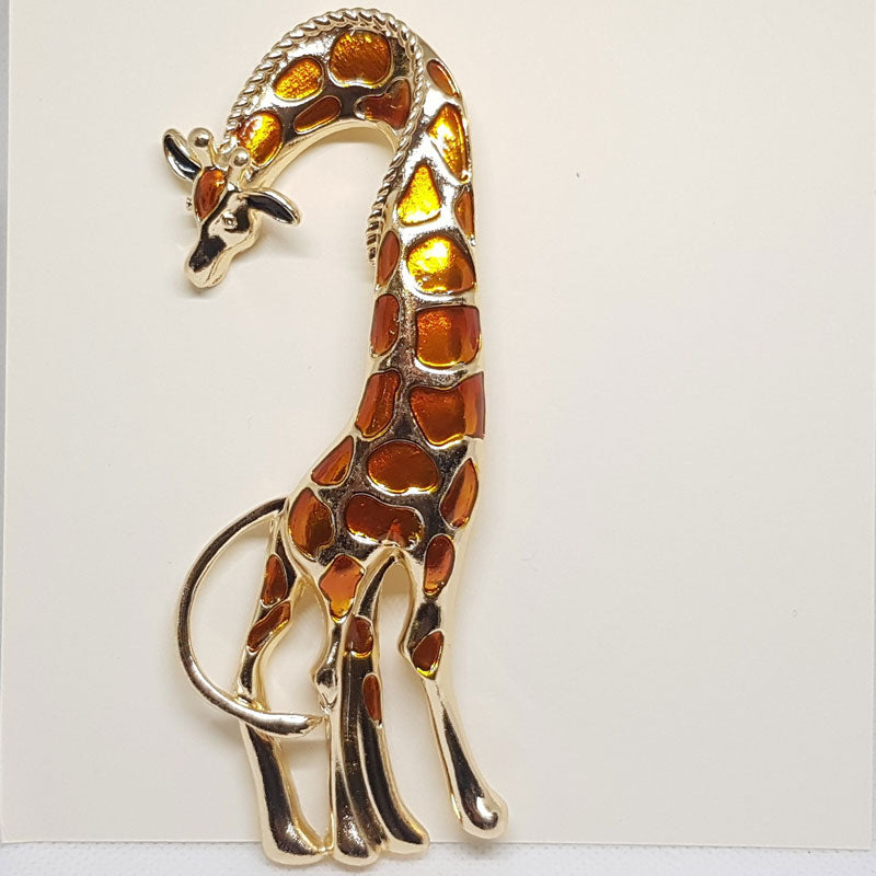 Broche Girafe vue de Face.