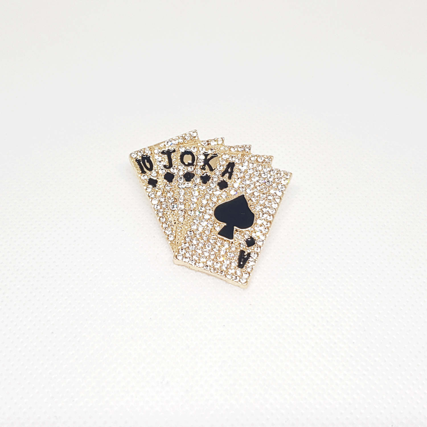 Broche dorée jeu de cartes poker