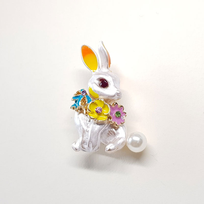 Broche Lapin Blanc.