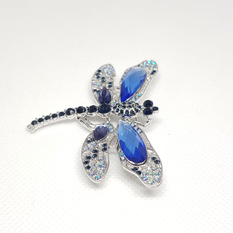 broche libellule bleue vue de droite