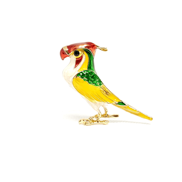 Broche bijou oiseau perroquet perruche