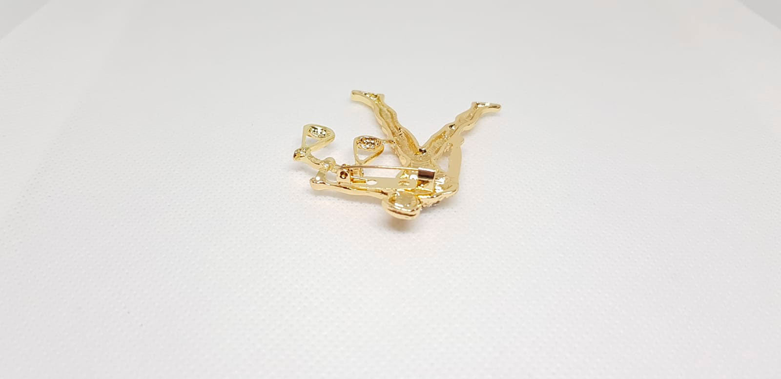 Golden Zodiac Libra Horoscope Brooch