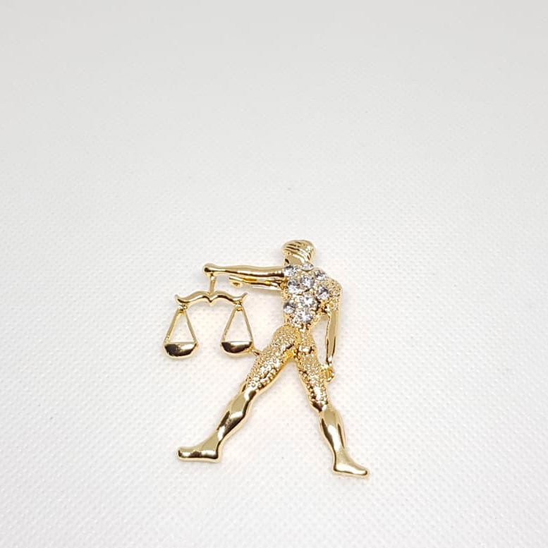 Broche Doree Zodiaque Balance Horoscope