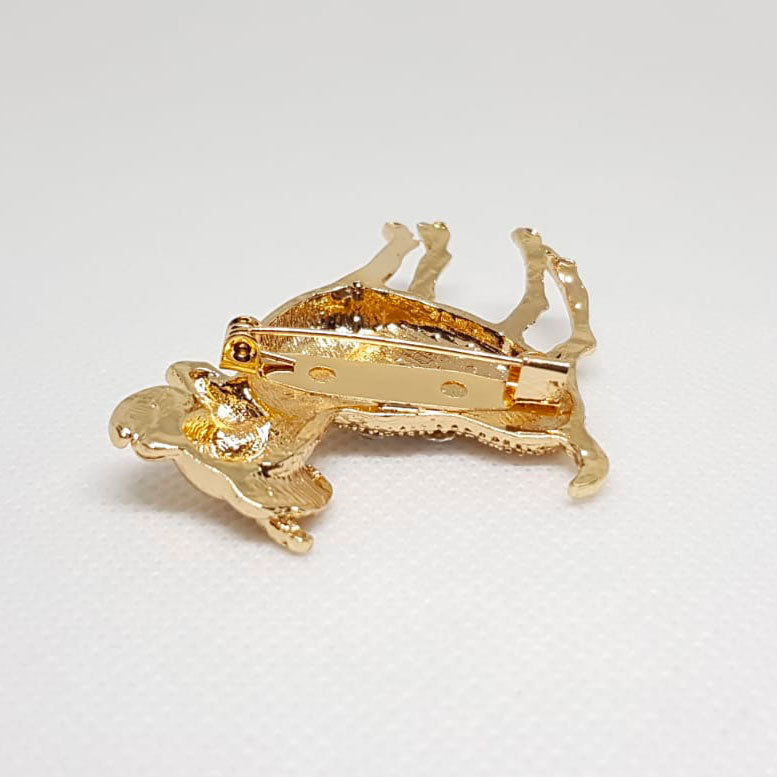 Gold Brooch Zodiac Aries Horoscope