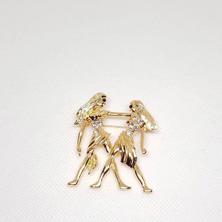 Golden Brooch Zodiac Gemini Horoscope