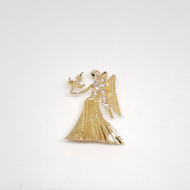 Broche Doree Zodiaque Vierge Horoscope